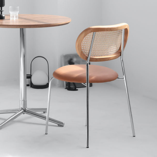 Modern Style Metal Chair Dining Armless Open Back Chairs for Kitchen Clearhalo 'Dining Chairs' 'Dining Tables & Seating' 'dining_chair' 'furn' 'furn_dining_chair' 'Furniture' 'furniture_dining_chair' 'Kitchen & Dining Furniture' 4877563