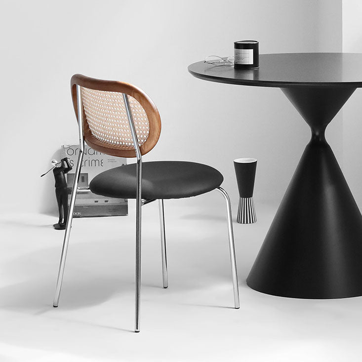 Modern Style Metal Chair Dining Armless Open Back Chairs for Kitchen Clearhalo 'Dining Chairs' 'Dining Tables & Seating' 'dining_chair' 'furn' 'furn_dining_chair' 'Furniture' 'furniture_dining_chair' 'Kitchen & Dining Furniture' 4877589