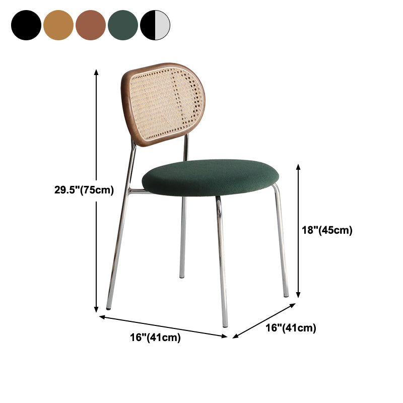 Modern Style Metal Chair Dining Armless Open Back Chairs for Kitchen Clearhalo 'Dining Chairs' 'Dining Tables & Seating' 'dining_chair' 'furn' 'furn_dining_chair' 'Furniture' 'furniture_dining_chair' 'Kitchen & Dining Furniture' 4877593