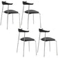 Industrial Style Metal Chairs Dining Armless Open Back Chairs for Kitchen Black 4 Piece Set Clearhalo 'Dining Chairs' 'Dining Tables & Seating' 'dining_chair' 'furn' 'furn_dining_chair' 'Furniture' 'furniture_dining_chair' 'Kitchen & Dining Furniture' 4877605