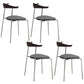 Industrial Style Metal Chairs Dining Armless Open Back Chairs for Kitchen Dark Gray 4 Piece Set Clearhalo 'Dining Chairs' 'Dining Tables & Seating' 'dining_chair' 'furn' 'furn_dining_chair' 'Furniture' 'furniture_dining_chair' 'Kitchen & Dining Furniture' 4877608