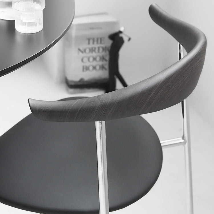 Industrial Style Metal Chairs Dining Armless Open Back Chairs for Kitchen Clearhalo 'Dining Chairs' 'Dining Tables & Seating' 'dining_chair' 'furn' 'furn_dining_chair' 'Furniture' 'furniture_dining_chair' 'Kitchen & Dining Furniture' 4877609