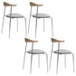 Industrial Style Metal Chairs Dining Armless Open Back Chairs for Kitchen Light Gray 4 Piece Set Clearhalo 'Dining Chairs' 'Dining Tables & Seating' 'dining_chair' 'furn' 'furn_dining_chair' 'Furniture' 'furniture_dining_chair' 'Kitchen & Dining Furniture' 4877612