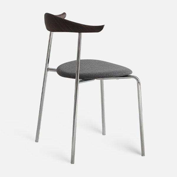 Industrial Style Metal Chairs Dining Armless Open Back Chairs for Kitchen Clearhalo 'Dining Chairs' 'Dining Tables & Seating' 'dining_chair' 'furn' 'furn_dining_chair' 'Furniture' 'furniture_dining_chair' 'Kitchen & Dining Furniture' 4877617