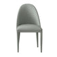 Contemporary Leather Dining Side Chair Armless Solid Back Chair Grey 1 Piece Clearhalo 'Dining Chairs' 'Dining Tables & Seating' 'dining_chair' 'furn' 'furn_dining_chair' 'Furniture' 'furniture_dining_chair' 'Kitchen & Dining Furniture' 4877623