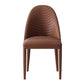 Contemporary Leather Dining Side Chair Armless Solid Back Chair Brown 1 Piece Clearhalo 'Dining Chairs' 'Dining Tables & Seating' 'dining_chair' 'furn' 'furn_dining_chair' 'Furniture' 'furniture_dining_chair' 'Kitchen & Dining Furniture' 4877629