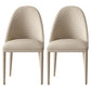 Contemporary Leather Dining Side Chair Armless Solid Back Chair Off-White 2 Piece Set Clearhalo 'Dining Chairs' 'Dining Tables & Seating' 'dining_chair' 'furn' 'furn_dining_chair' 'Furniture' 'furniture_dining_chair' 'Kitchen & Dining Furniture' 4877636