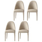 Contemporary Leather Dining Side Chair Armless Solid Back Chair Off-White 4 Piece Set Clearhalo 'Dining Chairs' 'Dining Tables & Seating' 'dining_chair' 'furn' 'furn_dining_chair' 'Furniture' 'furniture_dining_chair' 'Kitchen & Dining Furniture' 4877638