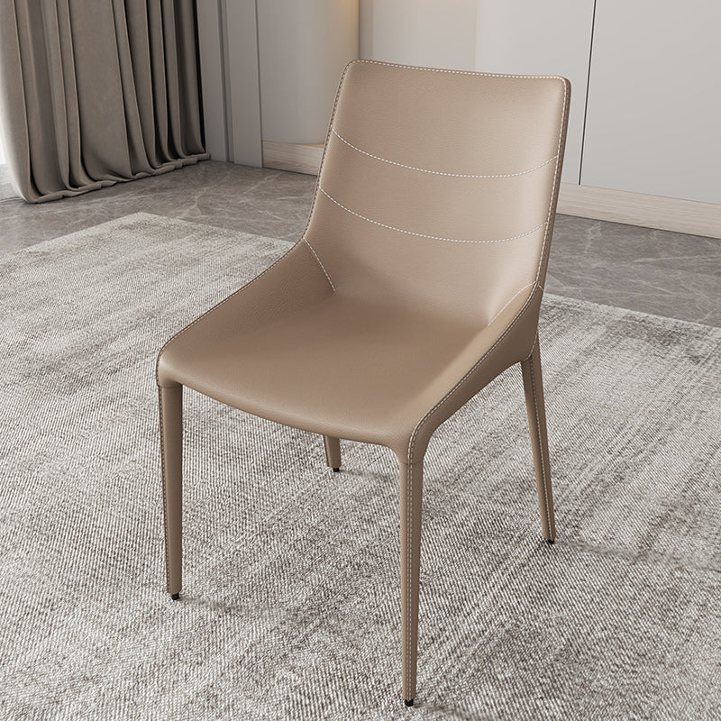 Contemporary Style Metal Chairs Dining Armless Chairs for Kitchen Clearhalo 'Dining Chairs' 'Dining Tables & Seating' 'dining_chair' 'furn' 'furn_dining_chair' 'Furniture' 'furniture_dining_chair' 'Kitchen & Dining Furniture' 4877644