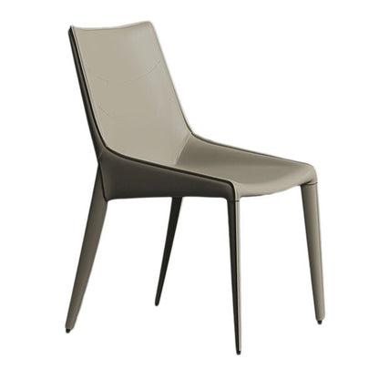 Contemporary Style Metal Chairs Dining Armless Chairs for Kitchen Light Gray 1 Piece Clearhalo 'Dining Chairs' 'Dining Tables & Seating' 'dining_chair' 'furn' 'furn_dining_chair' 'Furniture' 'furniture_dining_chair' 'Kitchen & Dining Furniture' 4877645