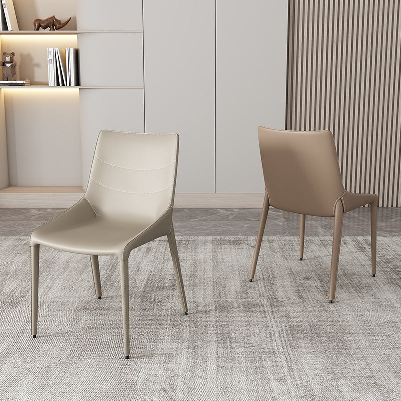 Contemporary Style Metal Chairs Dining Armless Chairs for Kitchen Clearhalo 'Dining Chairs' 'Dining Tables & Seating' 'dining_chair' 'furn' 'furn_dining_chair' 'Furniture' 'furniture_dining_chair' 'Kitchen & Dining Furniture' 4877648