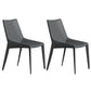 Contemporary Style Metal Chairs Dining Armless Chairs for Kitchen Dark Gray 2 Piece Set Clearhalo 'Dining Chairs' 'Dining Tables & Seating' 'dining_chair' 'furn' 'furn_dining_chair' 'Furniture' 'furniture_dining_chair' 'Kitchen & Dining Furniture' 4877652