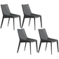 Contemporary Style Metal Chairs Dining Armless Chairs for Kitchen Dark Gray 4 Piece Set Clearhalo 'Dining Chairs' 'Dining Tables & Seating' 'dining_chair' 'furn' 'furn_dining_chair' 'Furniture' 'furniture_dining_chair' 'Kitchen & Dining Furniture' 4877663