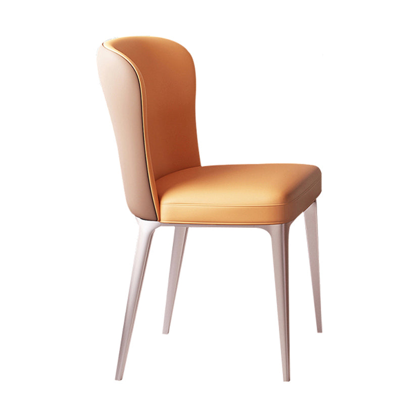 Nordic Glam Style Metal Chairs Dining Armless Chair for Kitchen Clearhalo 'Dining Chairs' 'Dining Tables & Seating' 'dining_chair' 'furn' 'furn_dining_chair' 'Furniture' 'furniture_dining_chair' 'Kitchen & Dining Furniture' 4877682