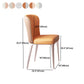 Nordic Glam Style Metal Chairs Dining Armless Chair for Kitchen Clearhalo 'Dining Chairs' 'Dining Tables & Seating' 'dining_chair' 'furn' 'furn_dining_chair' 'Furniture' 'furniture_dining_chair' 'Kitchen & Dining Furniture' 4877687