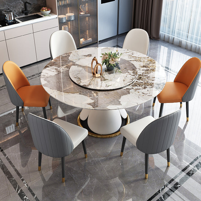 Nordic Glam Style Chairs Dining Armless Chair for Kitchen with Metal Legs Clearhalo 'Dining Chairs' 'Dining Tables & Seating' 'dining_chair' 'furn' 'furn_dining_chair' 'Furniture' 'furniture_dining_chair' 'Kitchen & Dining Furniture' 4877704