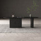 Minimalism Wood Oval Dining Table Wood Base Dining Table with Cabinet Black 78.7"L x 31.5"W x 29.5"H Without Chairs Clearhalo 'Dining Tables & Seating' 'Dining Tables' 'dining_table' 'furn' 'furn_dining_table' 'Furniture' 'furniture_dining_table' 'Kitchen & Dining Furniture' 'kitchen' 'kitchen_dining_table' 4877710