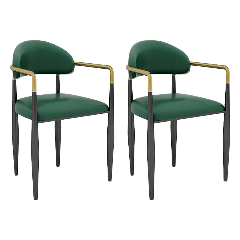 Scandinavian Home Velvet Counter Stool Matte Finish Footrest Stool Green 2 Piece Set Short Stool(18"H) Clearhalo 'Bar Furniture' 'Bar Stools' 'bar_stools' 'furn' 'furn_bar_stools' 'Furniture' 'furniture_bar_stools' 'Kitchen & Dining Furniture' 4877740