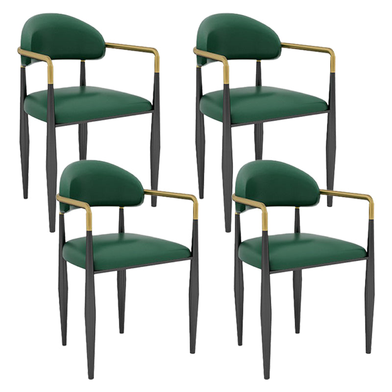 Scandinavian Home Velvet Counter Stool Matte Finish Footrest Stool Green 4 Piece Set Short Stool(18"H) Clearhalo 'Bar Furniture' 'Bar Stools' 'bar_stools' 'furn' 'furn_bar_stools' 'Furniture' 'furniture_bar_stools' 'Kitchen & Dining Furniture' 4877741