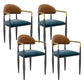 Scandinavian Home Velvet Counter Stool Matte Finish Footrest Stool Blue-Red 4 Piece Set Short Stool(18"H) Clearhalo 'Bar Furniture' 'Bar Stools' 'bar_stools' 'furn' 'furn_bar_stools' 'Furniture' 'furniture_bar_stools' 'Kitchen & Dining Furniture' 4877746