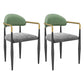 Scandinavian Home Velvet Counter Stool Matte Finish Footrest Stool Gray-Green 2 Piece Set Short Stool(18"H) Clearhalo 'Bar Furniture' 'Bar Stools' 'bar_stools' 'furn' 'furn_bar_stools' 'Furniture' 'furniture_bar_stools' 'Kitchen & Dining Furniture' 4877748