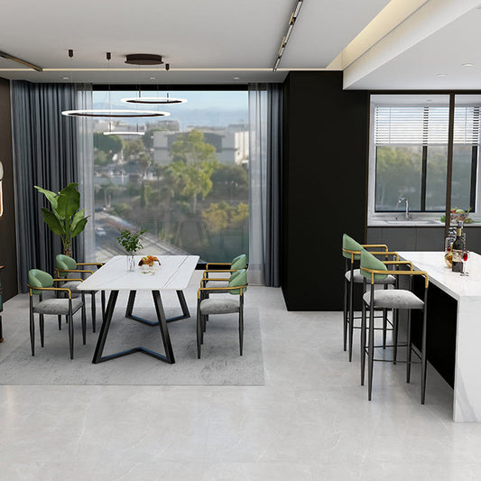 Scandinavian Home Velvet Counter Stool Matte Finish Footrest Stool Clearhalo 'Bar Furniture' 'Bar Stools' 'bar_stools' 'furn' 'furn_bar_stools' 'Furniture' 'furniture_bar_stools' 'Kitchen & Dining Furniture' 4877750