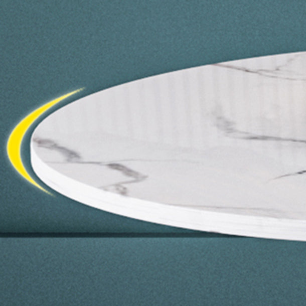 Glam 1/2/4/5 Pieces Gold Dinette Set with White Sintered Stone Top Round Dining Table Set Clearhalo 'Dining Room Sets' 'Dining Tables & Seating' 'dining_room_set' 'furn' 'furn_dining_room_set' 'Furniture' 'furniture_dining_room_set' 'Kitchen & Dining Furniture' 4877794