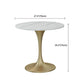 Glam 1/2/4/5 Pieces Gold Dinette Set with White Sintered Stone Top Round Dining Table Set Clearhalo 'Dining Room Sets' 'Dining Tables & Seating' 'dining_room_set' 'furn' 'furn_dining_room_set' 'Furniture' 'furniture_dining_room_set' 'Kitchen & Dining Furniture' 4877803