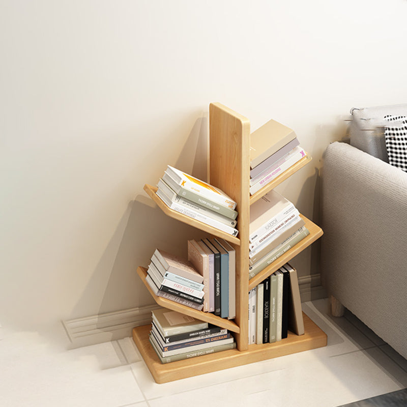 Modern Style Open Bookshelf Solid Wood Shelf Bookcase for Home 22"L x 11.8"W x 31.5"H Natural Clearhalo 'Bookcases' 'furn' 'furn_bookcases' 'Furniture' 'furniture_bookcases' 'Office Furniture' 4878304