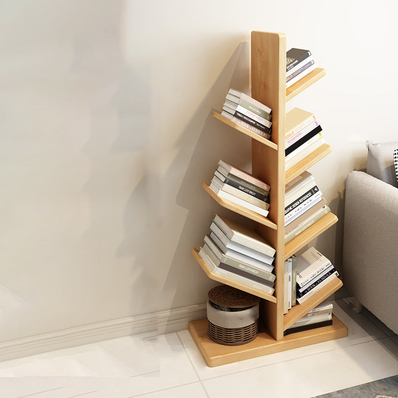 Modern Style Open Bookshelf Solid Wood Shelf Bookcase for Home 22"L x 11.8"W x 47.6"H Natural Clearhalo 'Bookcases' 'furn' 'furn_bookcases' 'Furniture' 'furniture_bookcases' 'Office Furniture' 4878306