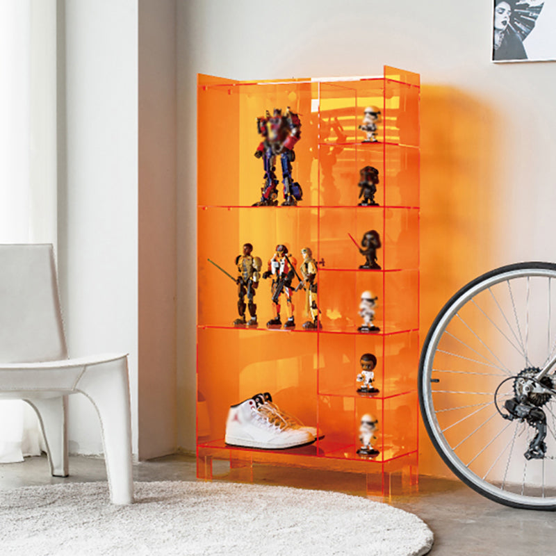 Glam Style Acrylic Standard Bookcase Vertical Bookshelf,47.2" H x 9.8" W Clearhalo 'Bookcases' 'furn' 'furn_bookcases' 'Furniture' 'furniture_bookcases' 'Office Furniture' 4878329