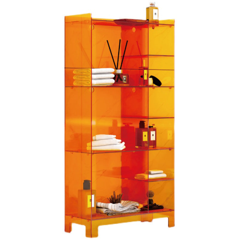 Glam Style Acrylic Standard Bookcase Vertical Bookshelf,47.2" H x 9.8" W Clearhalo 'Bookcases' 'furn' 'furn_bookcases' 'Furniture' 'furniture_bookcases' 'Office Furniture' 4878332