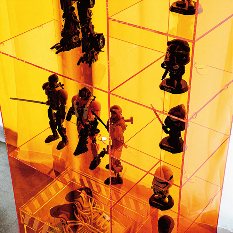 Glam Style Acrylic Standard Bookcase Vertical Bookshelf,47.2" H x 9.8" W Clearhalo 'Bookcases' 'furn' 'furn_bookcases' 'Furniture' 'furniture_bookcases' 'Office Furniture' 4878334