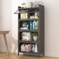 Industrial Style Metal Bookshelf Closed Back Shelf Bookcase with Doors Clearhalo 'Bookcases' 'furn' 'furn_bookcases' 'Furniture' 'furniture_bookcases' 'Office Furniture' 4878380