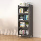 Industrial Style Metal Bookshelf Closed Back Shelf Bookcase with Doors 23.6"L x 12.6"W x 56.7"H Clearhalo 'Bookcases' 'furn' 'furn_bookcases' 'Furniture' 'furniture_bookcases' 'Office Furniture' 4878389