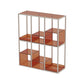 Scandinavian Open Etagere Bookshelf with Iron Frame Acrylic Bookcase 39.4"L x 11.8"W x 47.2"H Brown Clearhalo 'Bookcases' 'furn' 'furn_bookcases' 'Furniture' 'furniture_bookcases' 'Office Furniture' 4878401
