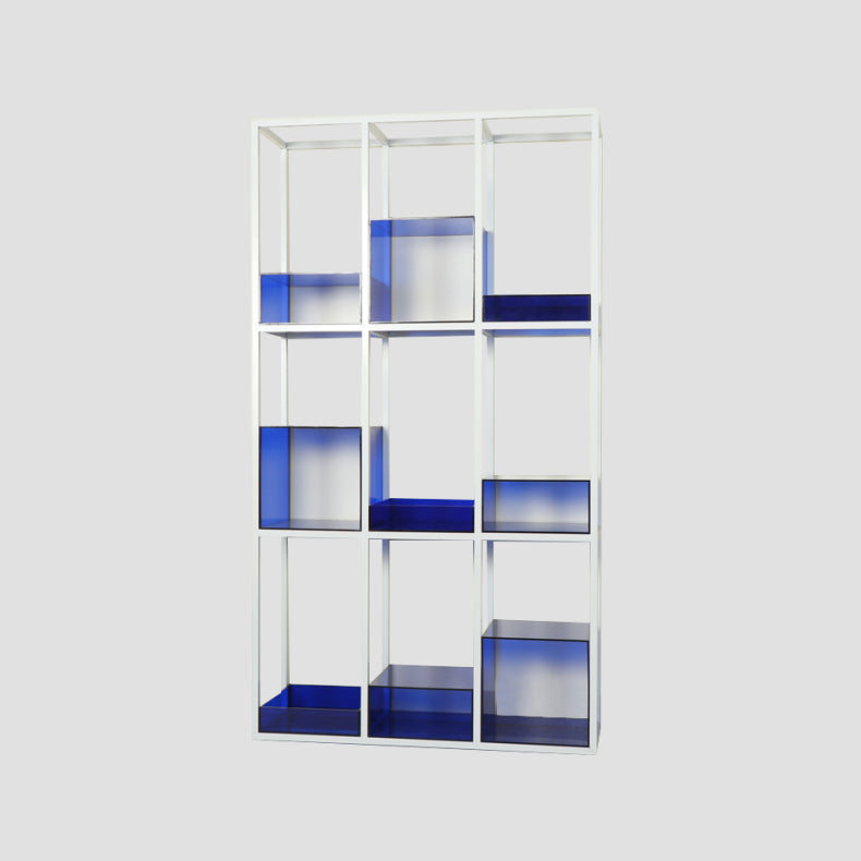 Scandinavian Open Etagere Bookshelf with Iron Frame Acrylic Bookcase Clearhalo 'Bookcases' 'furn' 'furn_bookcases' 'Furniture' 'furniture_bookcases' 'Office Furniture' 4878408