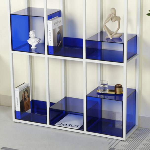 Scandinavian Open Etagere Bookshelf with Iron Frame Acrylic Bookcase Clearhalo 'Bookcases' 'furn' 'furn_bookcases' 'Furniture' 'furniture_bookcases' 'Office Furniture' 4878409