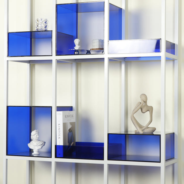 Scandinavian Open Etagere Bookshelf with Iron Frame Acrylic Bookcase Clearhalo 'Bookcases' 'furn' 'furn_bookcases' 'Furniture' 'furniture_bookcases' 'Office Furniture' 4878412