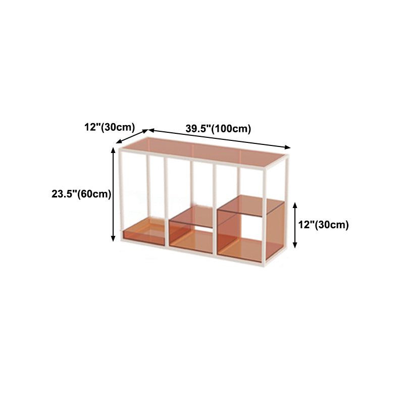 Scandinavian Open Etagere Bookshelf with Iron Frame Acrylic Bookcase Clearhalo 'Bookcases' 'furn' 'furn_bookcases' 'Furniture' 'furniture_bookcases' 'Office Furniture' 4878417