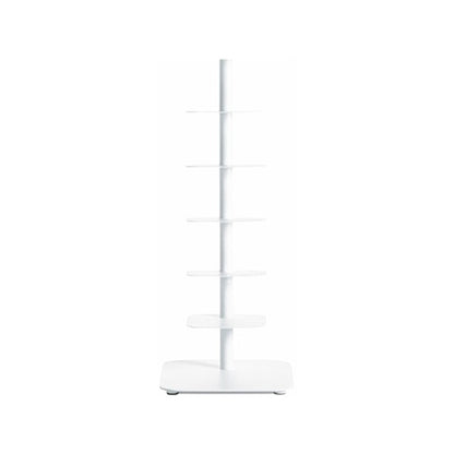 Metal Geometric Bookcase Scandinavian Style Open Back Bookshelf 15.7"L x 15.7"W x 39.4"H White Clearhalo 'Bookcases' 'furn' 'furn_bookcases' 'Furniture' 'furniture_bookcases' 'Office Furniture' 4878419