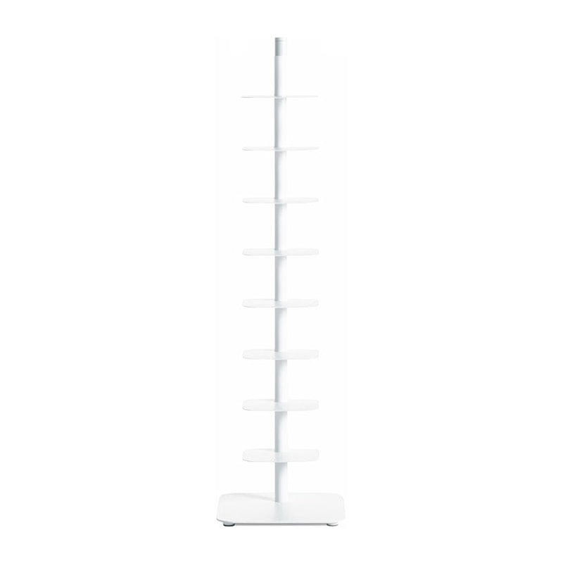 Metal Geometric Bookcase Scandinavian Style Open Back Bookshelf 15.7"L x 15.7"W x 63"H White Clearhalo 'Bookcases' 'furn' 'furn_bookcases' 'Furniture' 'furniture_bookcases' 'Office Furniture' 4878420