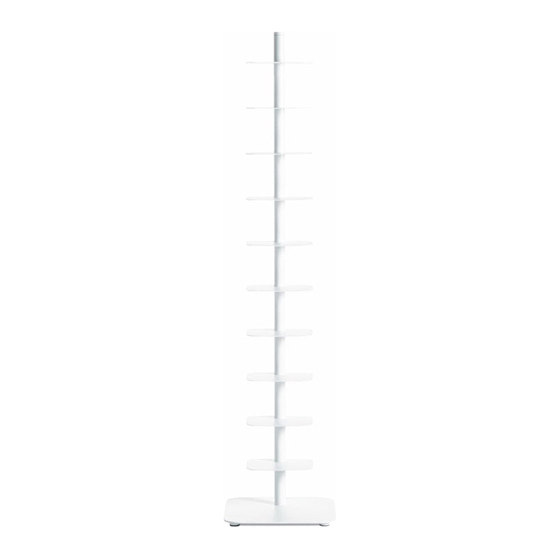 Metal Geometric Bookcase Scandinavian Style Open Back Bookshelf 15.7"L x 15.7"W x 74.8"H White Clearhalo 'Bookcases' 'furn' 'furn_bookcases' 'Furniture' 'furniture_bookcases' 'Office Furniture' 4878422
