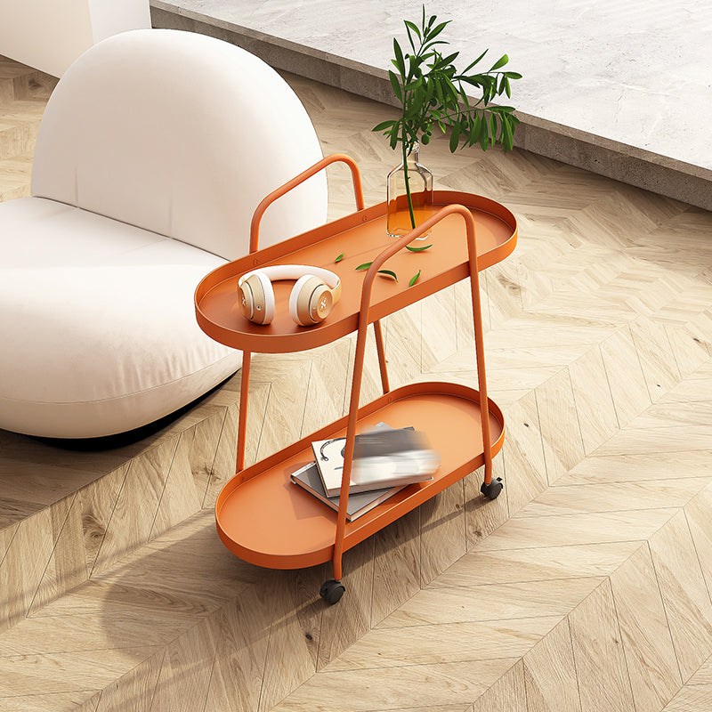 Iron Movable Bookshelf Double Layer Floor Bookcase with Pulley Clearhalo 'Bookcases' 'furn' 'furn_bookcases' 'Furniture' 'furniture_bookcases' 'Office Furniture' 4878437