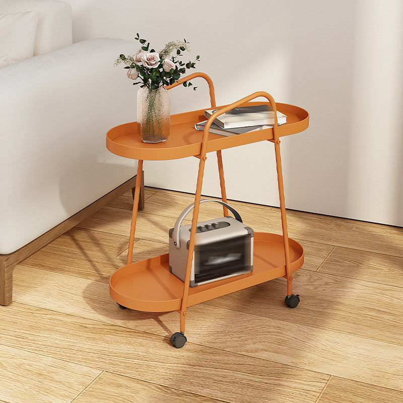 Iron Movable Bookshelf Double Layer Floor Bookcase with Pulley Clearhalo 'Bookcases' 'furn' 'furn_bookcases' 'Furniture' 'furniture_bookcases' 'Office Furniture' 4878440