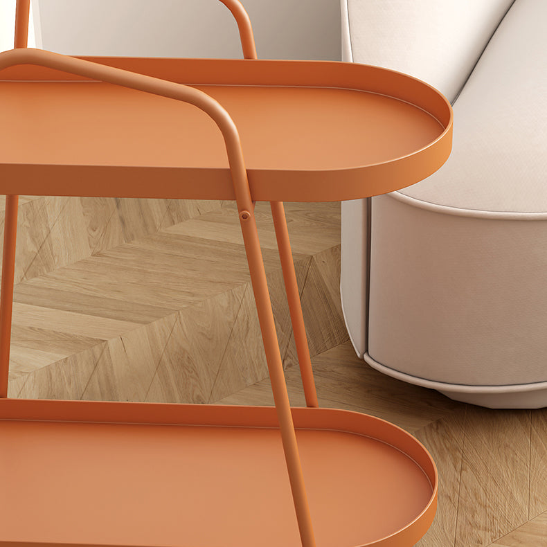 Iron Movable Bookshelf Double Layer Floor Bookcase with Pulley Clearhalo 'Bookcases' 'furn' 'furn_bookcases' 'Furniture' 'furniture_bookcases' 'Office Furniture' 4878447