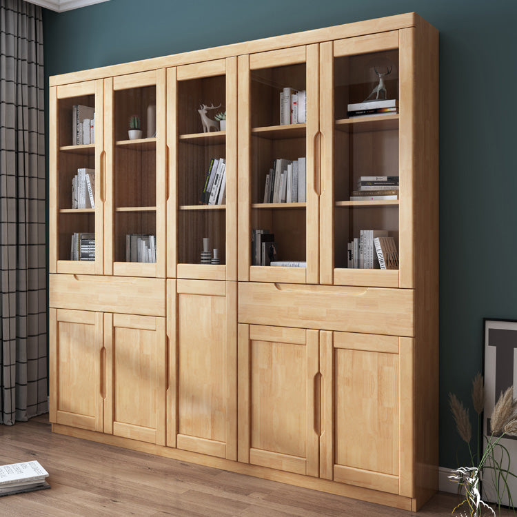 Contemporary Style Bookshelf Solid Wood with Door Bookcase for Office Study Room Clearhalo 'Bookcases' 'furn' 'furn_bookcases' 'Furniture' 'furniture_bookcases' 'Office Furniture' 4878454