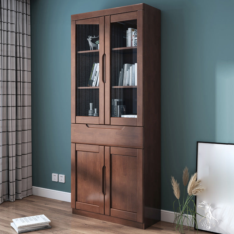 Contemporary Style Bookshelf Solid Wood with Door Bookcase for Office Study Room Clearhalo 'Bookcases' 'furn' 'furn_bookcases' 'Furniture' 'furniture_bookcases' 'Office Furniture' 4878464