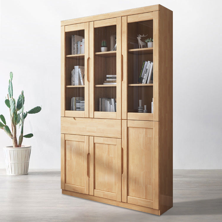 Contemporary Style Bookshelf Solid Wood with Door Bookcase for Office Study Room Clearhalo 'Bookcases' 'furn' 'furn_bookcases' 'Furniture' 'furniture_bookcases' 'Office Furniture' 4878465