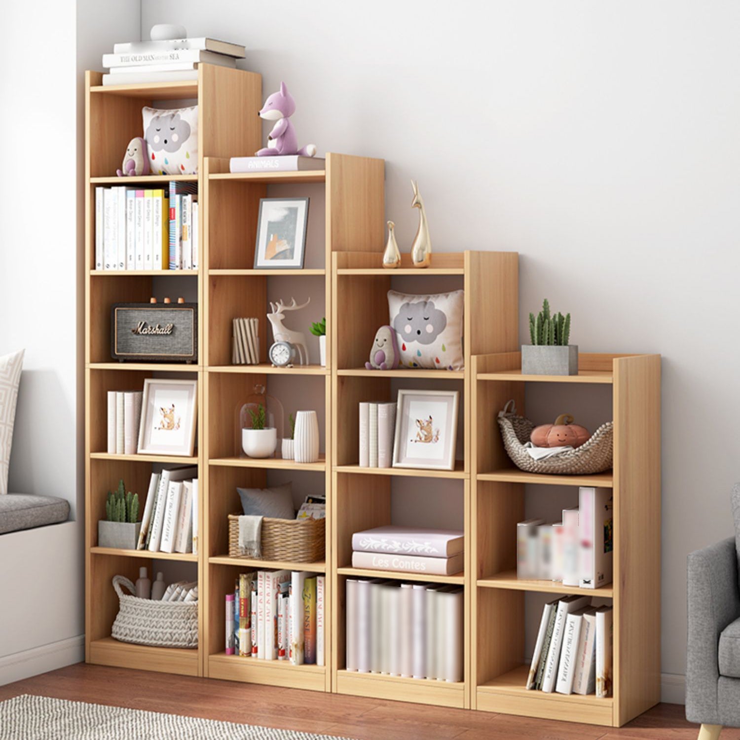 Manufactured Wood Scandinavian Bookshelf Vertical Bookcase for Home Clearhalo 'Bookcases' 'Furniture' 'furniture_bookcases' 'Office Furniture' 4878472
